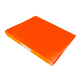 Liderpapel Carpeta 4 Anillas 25 mm Polipropileno Din A4 Naranja Serie Frosty 43431
