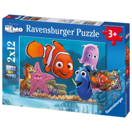 Ravensburger Puzzle Nemo el pequeño fugitivo 2 x 12 piezas RAV4005556075560
