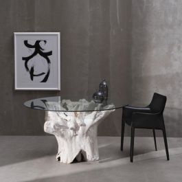 Mesa Comedor Blanco Rozado 140 X 140 X 75 cm