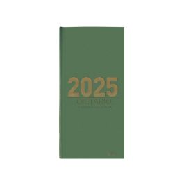 Dietario Liderpapel 2025 Dos Tercios 15x30,5 cm Color Verde Papel 70 gr