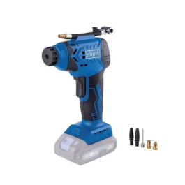 Scheppach C-AC20-X Compresor Portátil 20V, 7 Bares, Display LED, 6 Accesorios Incluidos (Sin Batería ni Cargador)