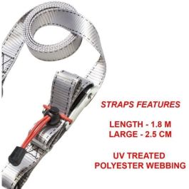 Master Lock 3062EURDAT - Juego de 4 Correas Tensoras con Trinquete, Ganchos Dobles en S de 1.80 m Master Lock 3062EURDAT - Juego de 4 Correas Tensoras con Trinquete, Ganchos Dobles en S de 1.80 m