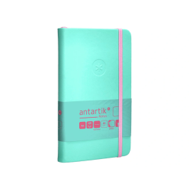 Antartik Cuaderno A6 Tapa Dura Hojas Lisas Rosa y Turquesa 100 Hojas 80gr FSC