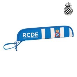 Safta Portaflautas Rcd Espanyol Oficial Blanco y Azul, Estuche Escolar de Poliéster 600D, Medidas 37x8x2 cm