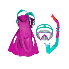 Gafas de Buceo con Tubo y Aletas Bestway 37-41 Gafas de Buceo con Tubo y Aletas Bestway 37-41