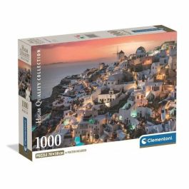 Clementoni CLE8005125399338 Puzzle Compacto 1000 Piezas Tonos de Santorini