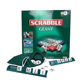 Mégableu Scrabble Gigante XXL - Juego de Mesa con Tablero Grande, Letras y Caballetes para Familias +10 Años
