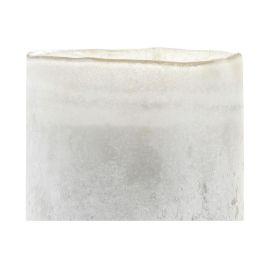 DKD Home Decor Vela Urban, Set de 2 Unidades de Cera de Soja y Cristal, Colores Gris y Ambar, Dimensiones 10x10x10 cm, Capacidad 300 gr