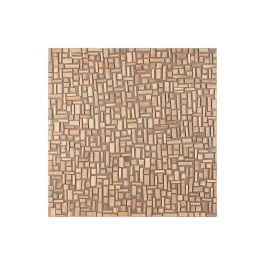 DKD Home Decor Decoración de Pared Moderna de Madera de Mango con Troncos Natural 90x90x3 cm