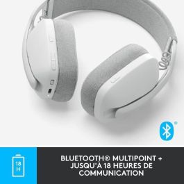 Logitech - Casco de escucha inalámbrica ligera con micro anti -nodicidad - Vibra 100 - Área blanca