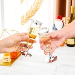 Algon Set de 3 Copas de Cava Pie de Boca Plata 150 cc 6 x 6 x 16 cm (36 Unidades)