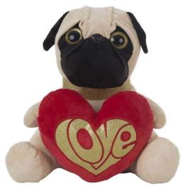 Peluche pug dog corazón 48 cm Precio: 20.5821. SKU: B16RNZ6837