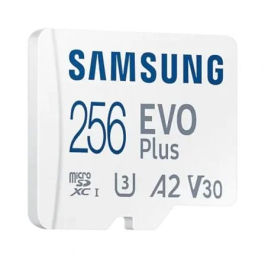Samsung MB-MC256SA/EU Tarjeta de Memoria microSDXC EVO Plus 256GB Clase 10 A2 V30 con Adaptador SD 160MB/s