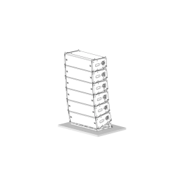 JBLPRO Placa Base 50.8cm Ancho x 35.6cm Alto x 86.4cm Largo