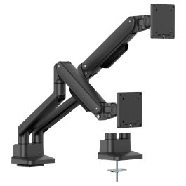 Iiyama Soporte de Monitor 100x100 Dual 2x12kg para 24-32" con Gasdruckfeder, Negro