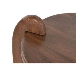 DKD Home Decor Mesita Auxiliar Urban Marrón 45x55x45 cm de Mango Desmontable Decoración Hogar
