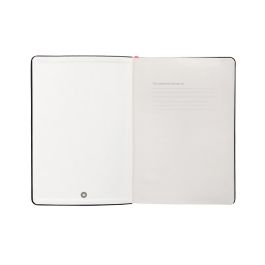 Cuaderno Con Gomilla Antartik Notes Tapa Dura A4 Hojas Rayas Negro Y Rojo 100 Hojas 80 gr Fsc