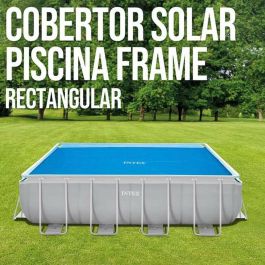 Cubrepiscinas Intex Frame Solar Rectangular 378 x 186 cm