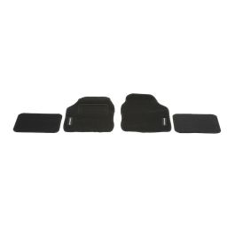Dunlop Juego de 4 alfombrillas para coche 65x30x42cm Negro Textil/goma