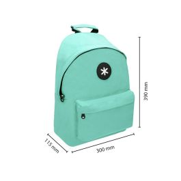 Cartera Antartik Mochila Con Asa Y Bolsillos Con Cremallera Color Verde Menta 310x160x410 mm