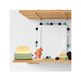 Wondee Lámpara Tostada Divertida de Silicona, Lámpara de Noche Recargable con Luz Cálida para Niños