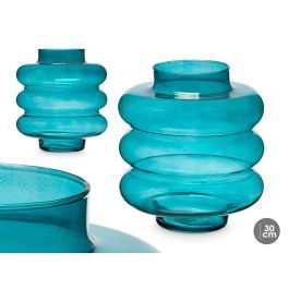 Jarrón de Cristal Triple Esfera Achatada 30 cm Turquesa - Giftdecor Precio: 11.68999997. SKU: B1JG5D33NA