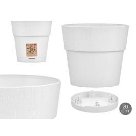 Maceta Plastico 20 Cm Ethica Blanca Stefanplast (12 Unidades)