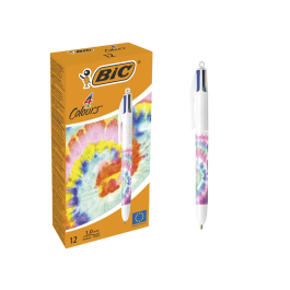 Bic Bolígrafo Cuatro Colores Tiedyed Pastel Punta 1 mm Caja 12 Unidades Precio: 42.78999956. SKU: B17GC8K3VY