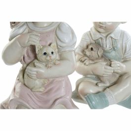 Figura Shabby DKD Home Decor Rosa Azul 16 x 26 x 14.5 cm (2 Unidades) Figura Shabby DKD Home Decor Rosa Azul 16 x 26 x 14.5 cm (2 Unidades)