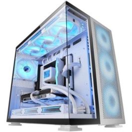Mars Gaming MC-NOVA2 Torre Gaming XXL E-ATX, Doble Cristal Templado, Aluminio Aeroespacial, Alta Refrigeración, Blanca y Negra