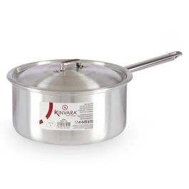 Cazo de Aluminio Kinvara con Tapa 24 cm, 5 L - Plata (10 Unidades) Cazo de Aluminio Kinvara con Tapa 24 cm, 5 L - Plata (10 Unidades)