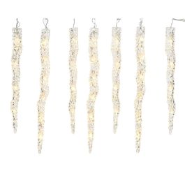 Lumineo Cortina LED Carámbanos, 60 LEDs, Blanco Cálido/Multicolor, Exterior IP44, 3,6 m, 11 Funciones