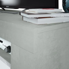 Aucasa Soporte TV AMBIT 2 Puertas Gris y Blanco Estilo Contemporáneo L 120 cm