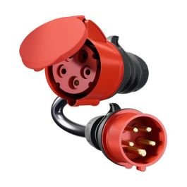 go-e Adaptador Gemini Flex 22 kW, CEE roto 32A a CEE roto 16A, Negro, 30 cm