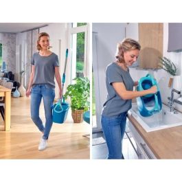 Leifheit 52101 Set Clean Twist Disc Mop Ergo | Fregona Micro Duo con Cubo, Sistema de Escurrido Giratorio y Mango Telescópico Leifheit 52101 Set Clean Twist Disc Mop Ergo | Fregona Micro Duo con Cubo, Sistema de Escurrido Giratorio y Mango Telescópico