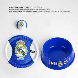 Real Madrid Set para Mascotas de Bienvenida 21.0 x 21.0 x 8.8 cm Color Azul