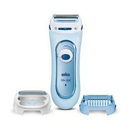 Braun Silk-épil Lady 5-160 Afeitadora Eléctrica Mujer 3 en 1, Wet & Dry, Sin Cable, Azul con Rejilla Flotante y Accesorios Exfoliante/Recortador