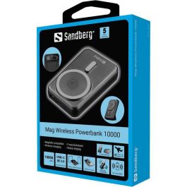 Sandberg Powerbank Batería Externa 10000mAh Magnético MagSafe para iPhone Carga Inalámbrica Qi Rápida 22.5W USB-C Pantalla LCD