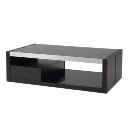 DKD Home Decor Mesa de Centro Moderna Gris con Tapa de Cristal Templado y Estructura Roble, Aluminio. 120x60x37.5 cm, Desmontable. Precio: 224.38482. SKU: S3033040