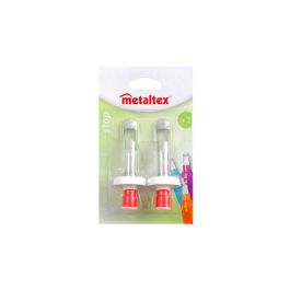 Metaltex Stop - Set de 2 Tapones de Expansión con Descapsulador, Leva de Acero Inoxidable