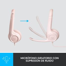 Logitech LOG5099206107298 Casco con Cable Estéreo con Micrófono USB-A - Rose
