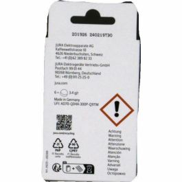 Jura 24225 Descalcificador para Cafetera 6 Pastillas de Limpieza