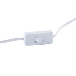 DKD Home Decor Lámpara Sobremesa Moderno Blanco Porcelana Lino 38 x 58 x 38 cm