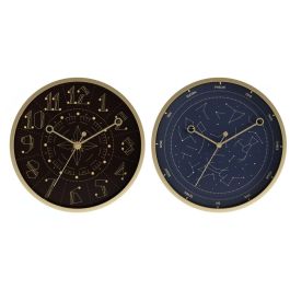 DKD Home Decor Reloj de Pared Moderno Aluminio Negro Azul 30x30 cm - Pack 2 Unidades Precio: 14.49999991. SKU: S3026701