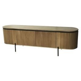 Mueble Tv Balines DKD Home Decor Natural Negro 40 x 55 x 180 cm Mueble Tv Balines DKD Home Decor Natural Negro 40 x 55 x 180 cm