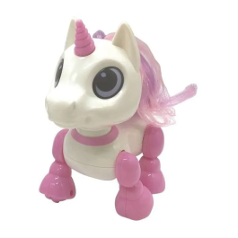 Lexibook Robot Unicornio Mini con Efectos de Luz y Sonido, Repetición de Voz, Control por Clic Manual, Juguete para Niños