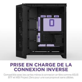 NZXT AAAUF41860 H9 Flow RGB - Caja de torre media, doble cámara, ventiladores RGB incluidos, negro