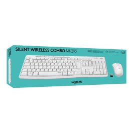 Logitech MK295 Teclado y Ratón Inalámbricos Blanco Apagado Receptor Unifying Francés