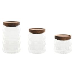 Bote Basicos DKD Home Decor Transparente Natural 9 x 17 x 9 cm Set de 3 Precio: 14.95000012. SKU: B19YLKFHEF