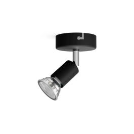 Philips Foco Limbali 1 elemento GU10 Negro con Cabezal Ajustable, Bombilla no Incluida, Ø8x13cm, Metal IP20